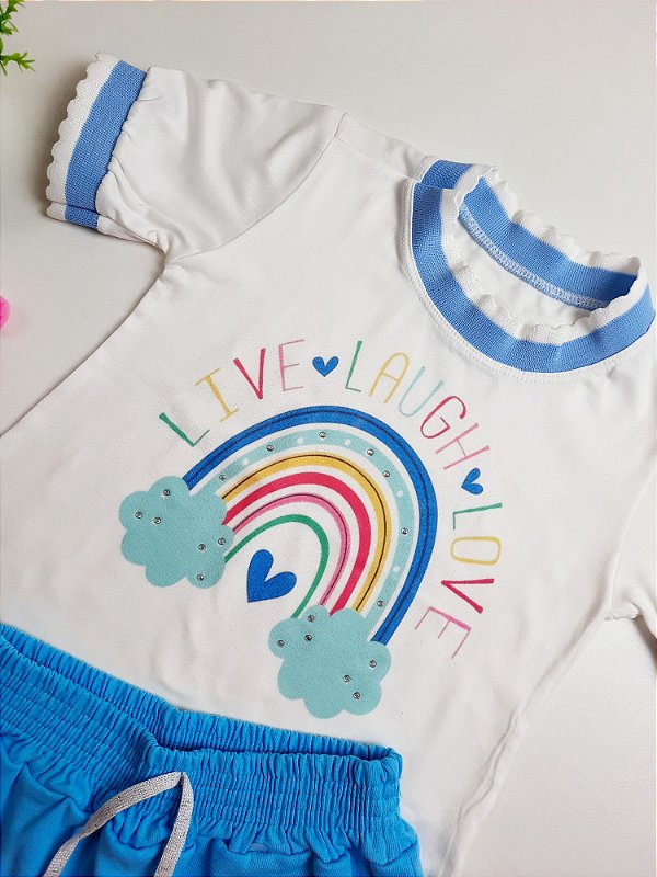 T-shirt menina Luana - Live, laugh, love
