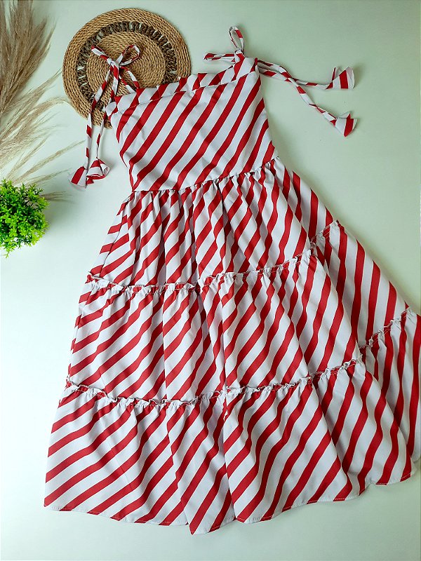 Vestido midi listrado - Rebeca