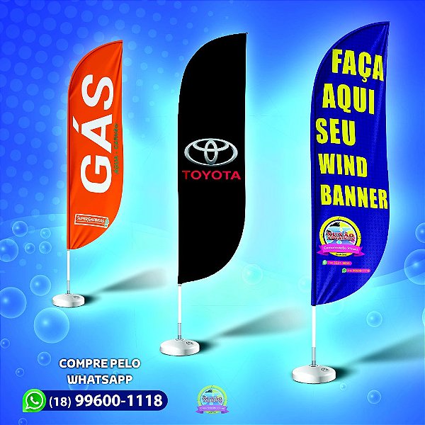 WIND BANNER COMPLETO BANDEIRA E BASE TECIDO MICROFIBRA MOD. PENA 01 face