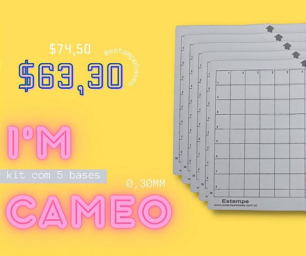I'M CAMEO - 5 BASES DE CORTE 30x21 0.30mm