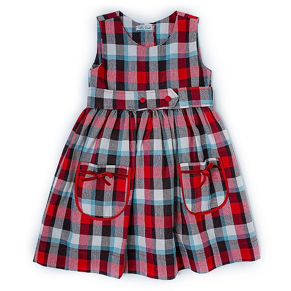 vestido xadrez vermelho