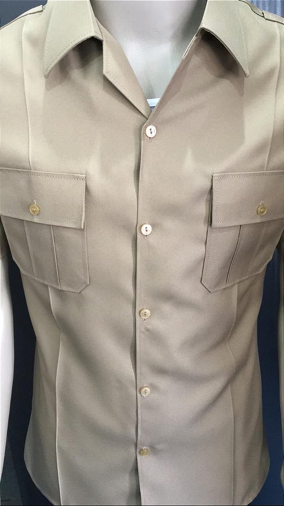 Camisa Social Bege Big Tan