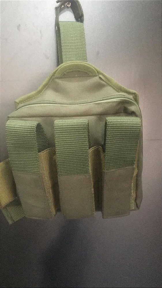 Bornal De Perna Com Porta Faca De Cordura - Verde