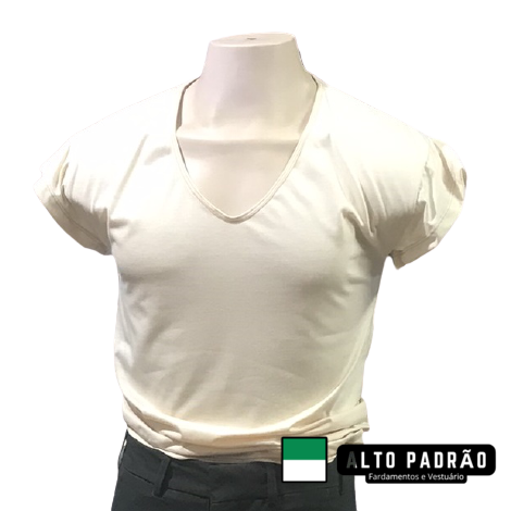 CAMISETA BEGE GOLA V (Camiseta esconde suor)