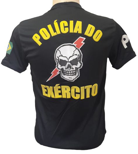 Camiseta Estampada Polícia do Exército Caveira