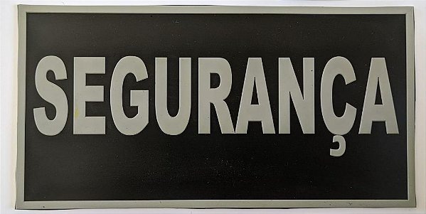 Placa emborrachada para colete - SEGURANÇA
