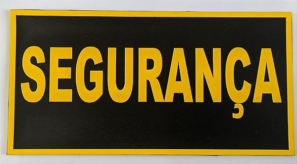 Placa emborrachada para colete colorida - SEGURANÇA
