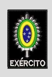 Patch Bordado Com Fecho de Contato Exército