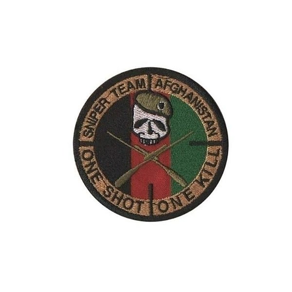 Patch Bordado Termocolante Sniper Team Afghanistan