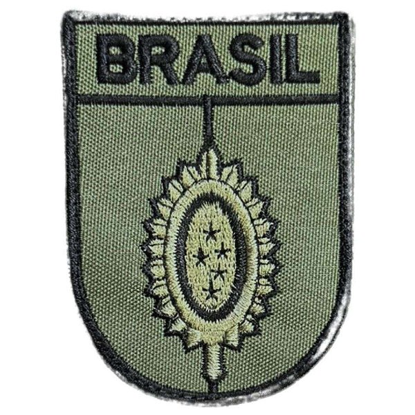 Bordado EB Distintivo de Organização Militar de Baixa Visibilidade - BRASIL - MISSÃO NO EXTERIOR