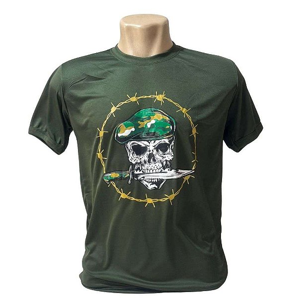Camiseta Estampada Caveira com Arame Mavi