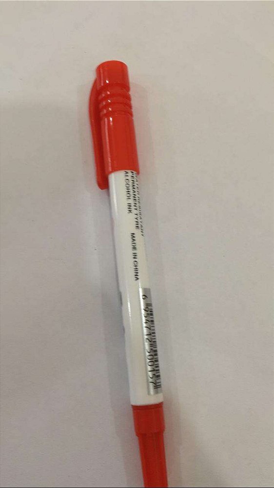 Caneta Retro de 2 pontas Vermelha