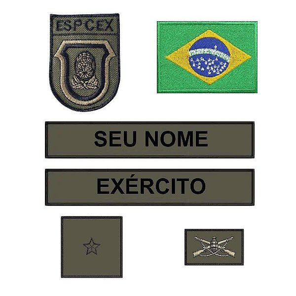 Kit Bordados de Baixa Visibilidade Exército