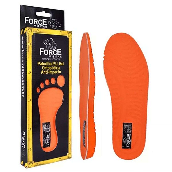 Palmilha PU Gel Anatomica Confortável Force Militar