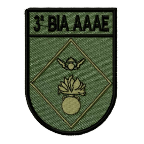 Distintivo de Organização Militar de Baixa Visibilidade - 3ª BIA AAAE (3ª Bateria de Artilharia Antiaérea)