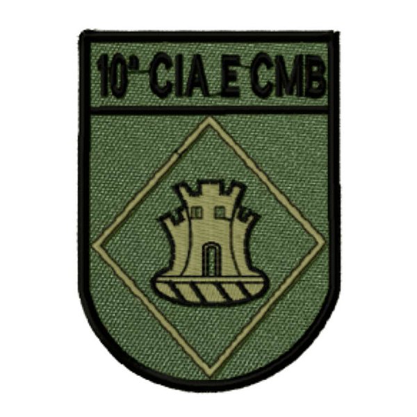 Distintivo de Organização Militar de Baixa Visibilidade - 10ª CIA ENG CMB (10ª Companhia de Engenharia de Combate)