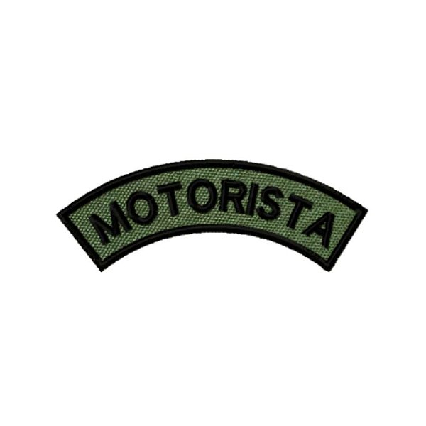 Distintivo Semicircular Bordado de Baixa Visibilidade - Manicaca MOTORISTA