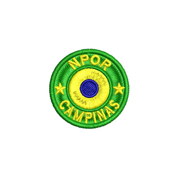 Patch Bordado NPOR CAMPINAS 4 x 4 cm