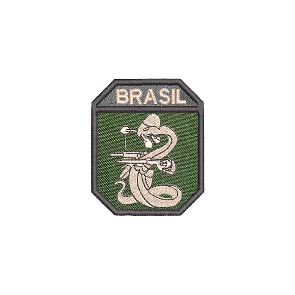 Patch Bordado FEB COBRA 7,0 x 8,5 Baixa Visibilidade