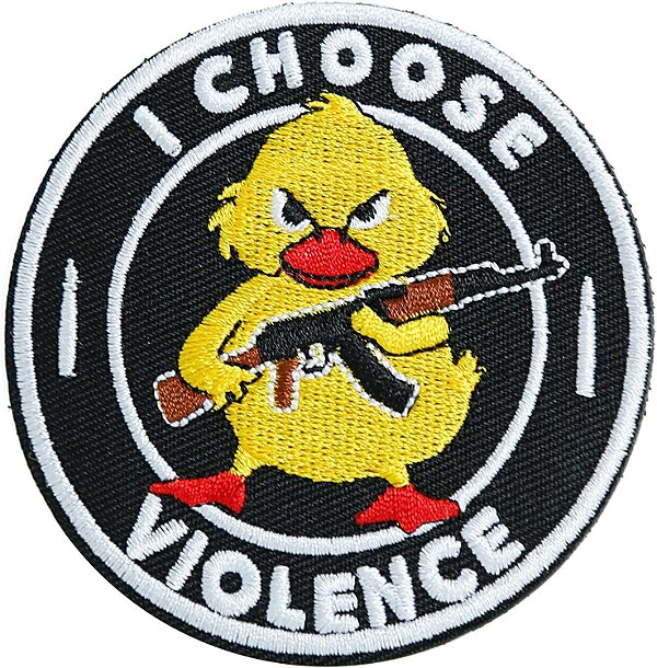 Patch Bordado I CHOOSE VIOLENCE 7,6 X 7,6