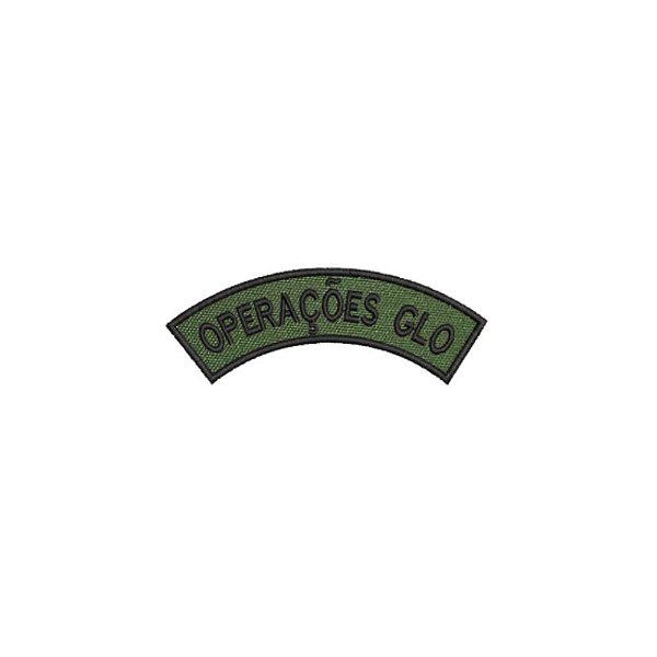 Distintivo Semicircular Bordado de Baixa Visibilidade - Manicaca OPERAÇÕES GLO