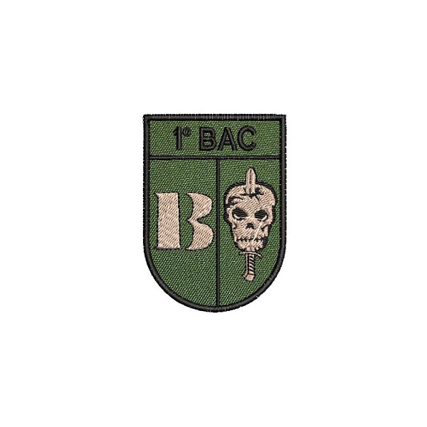 Distintivo de Organização Militar de Baixa Visibilidade - 1º BAC B (1º Batalhão de Ações de Comandos)