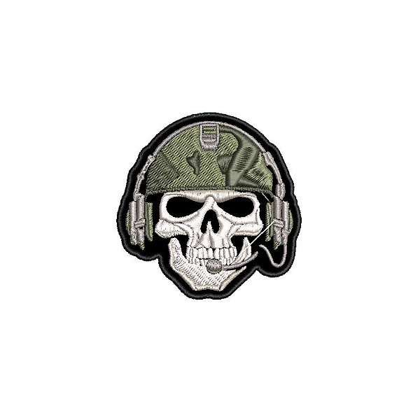 Patch Bordado CAVEIRA OPERACIONAL 7 x 7 CM