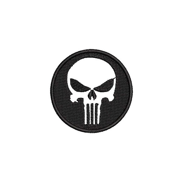 Patch Bordado CAVEIRA REDONDA 6,5 x 6,5 CM