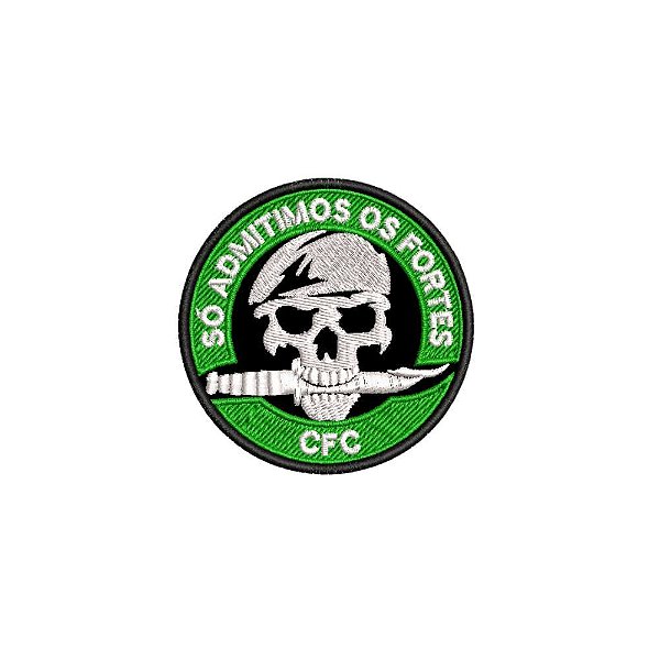 Patch Bordado CFC SÓ ADMITIMOS OS FORTES 7 x 7
