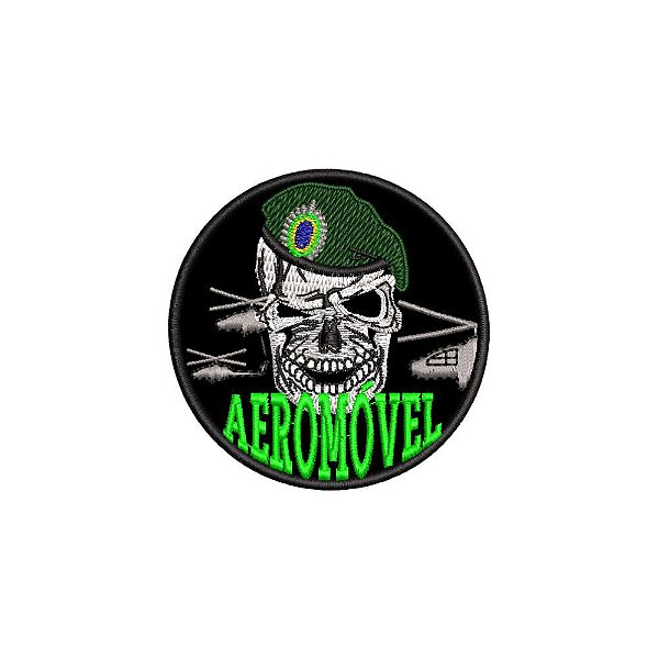 Patch Bordado CAVEIRA AEROMÓVEL 7 x 7