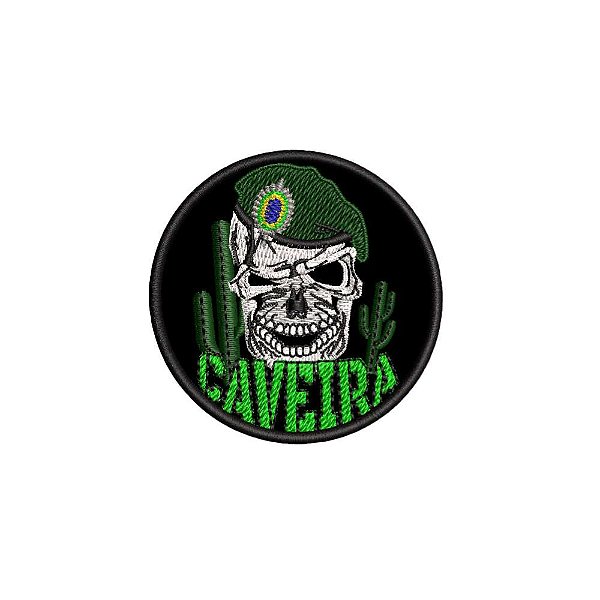 Patch Bordado CAVEIRA 7 x 7