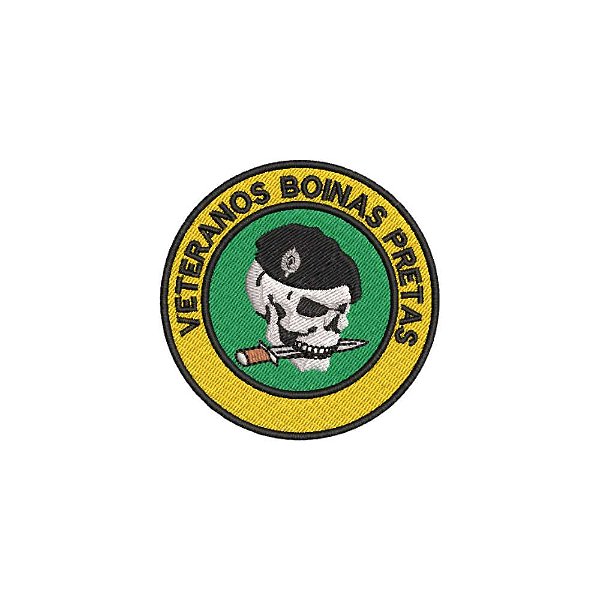 Patch Bordado VETERANO BOINAS PRETAS 7,5 x 7,5