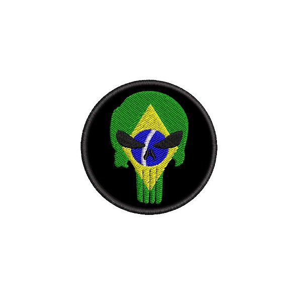 Patch Bordado PUNISHER Justiceiro BRASIL 8 x 8