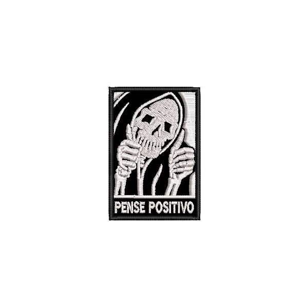 Patch Bordado PENSE POSITIVO 5 x 7 CM