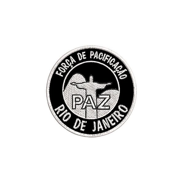 Patch Bordado FORÇA DE PACIFICAÇÃO RIO DE JANEIRO 8 x 8 CM