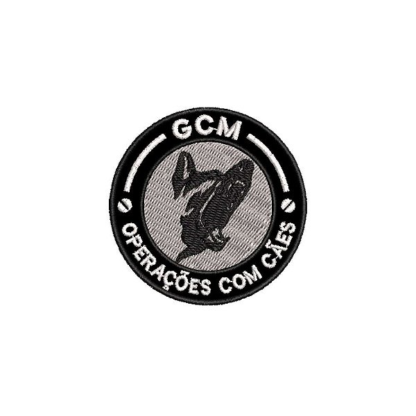 Patch Bordado GCM OPERAÇÃO COM CÃES 6 x 6 CM