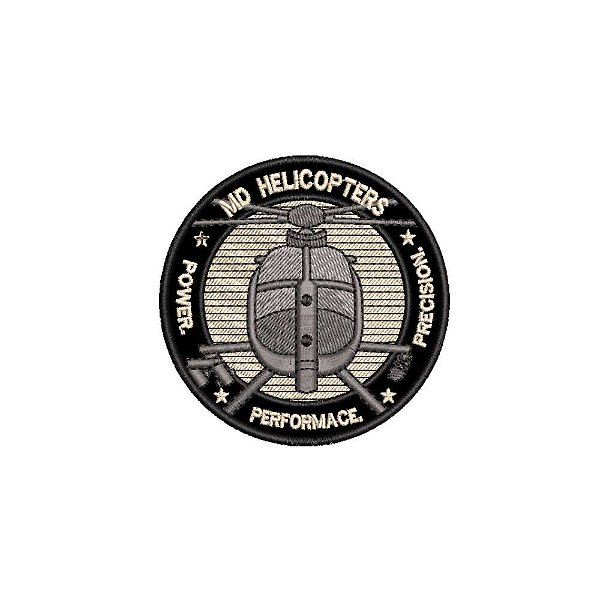 Patch Bordado MD HELICOPTERS 8 x 8 CM