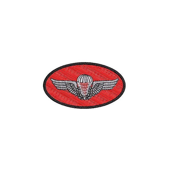 Patch Bordado elipse paraquedista PRECURSOR 8 x 4,5 cm