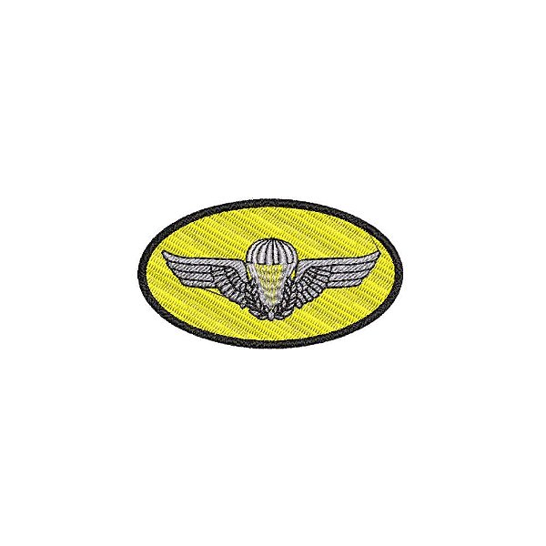 Patch Bordado elipse paraquedista DOMPSA 8 x 4,5 cm