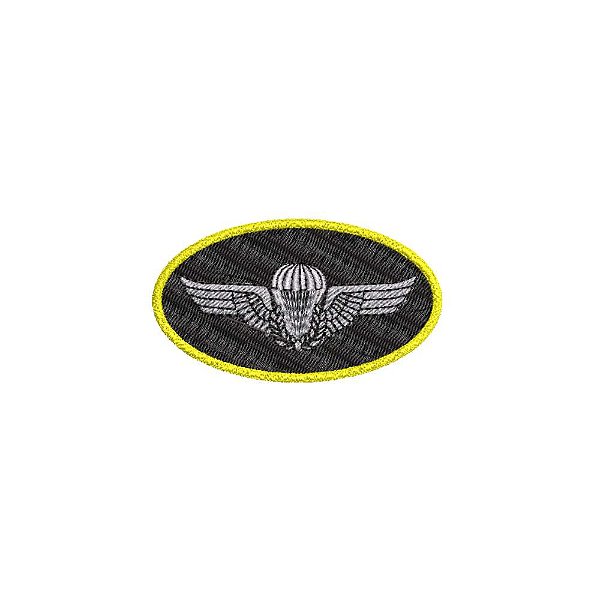 Patch Bordado elipse paraquedista Forças Especiais 8 x 4,5 cm