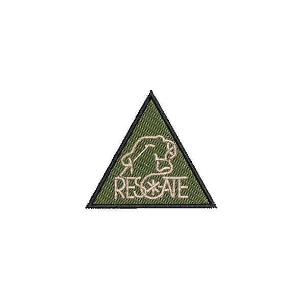 Distintivo Bordado de Baixa Visibilidade - RESGATE 4,5 x 4 cm