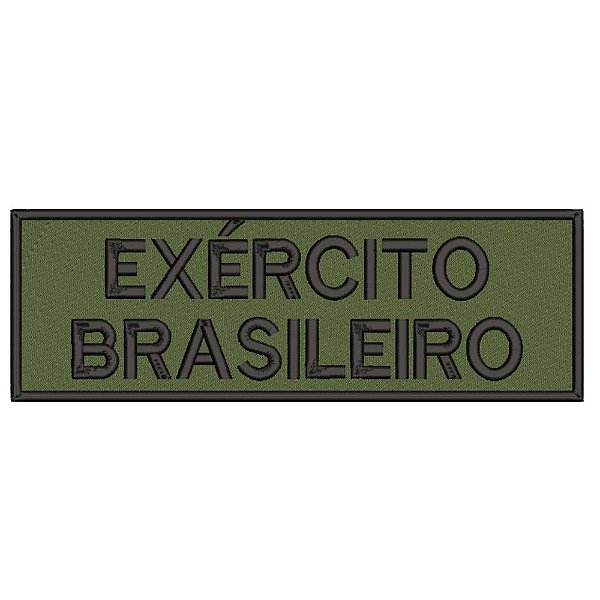 Placa Bordada para colete - EXÉRCITO BRASILEIRO 30 x 10 cm