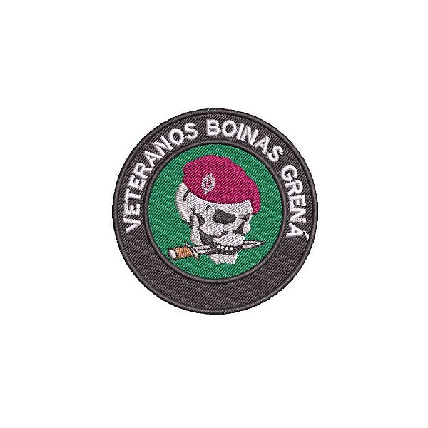 Patch Bordado VETERANO BOINAS GRENÁ 7,5 x 7,5