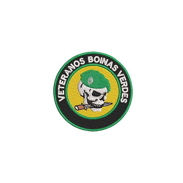 Patch Bordado VETERANO BOINAS VERDES 7,5 x 7,5