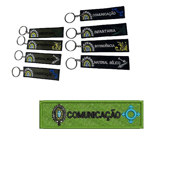 Chaveiro Bordado 8 x 2 ARTILHARIA