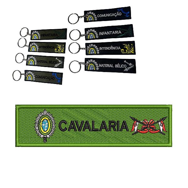 Chaveiro Bordado 15 x 4 CAVALARIA