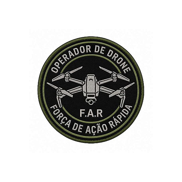 Patch Bordado OPERADOR DE DRONE 7 x 7 CM
