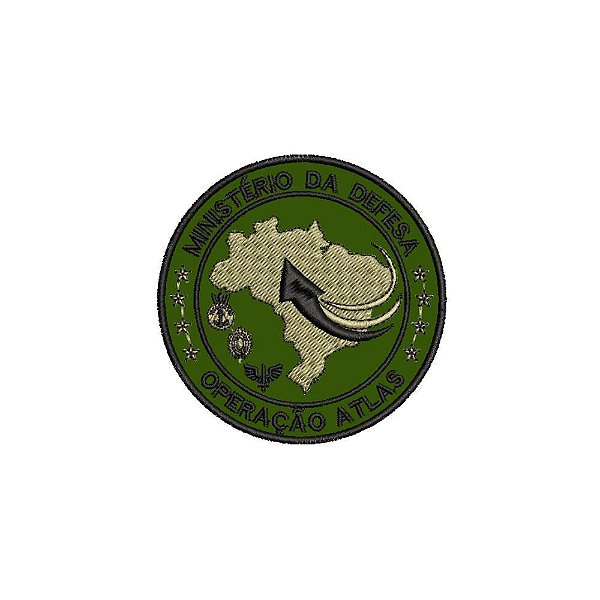 Patch Bordado OPERAÇÃO ATLAS 7,5 X 7,5 CM