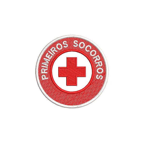 Patch Bordado PRIMEIROS SOCORROS 8 X 8 CM