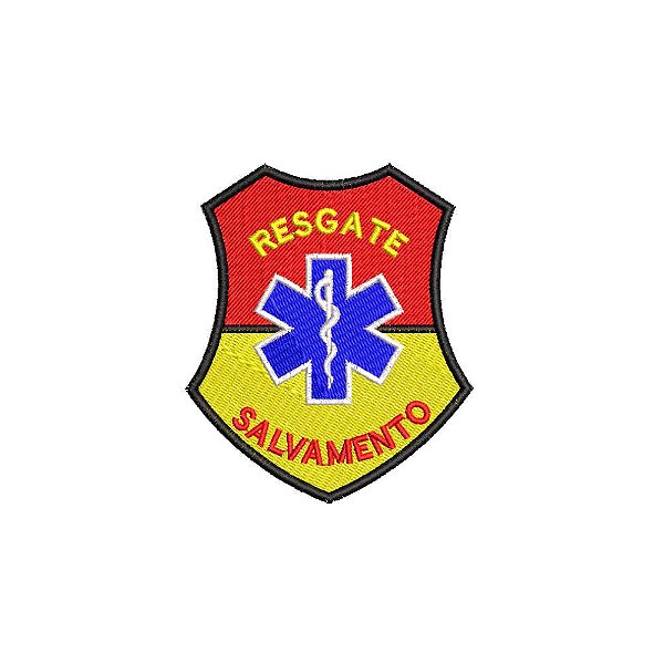 Patch Bordado RESGATE SALVAMENTO 7,5 X 9 CM